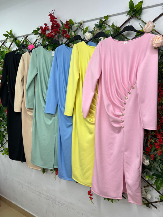 Vestido Botones Laterales