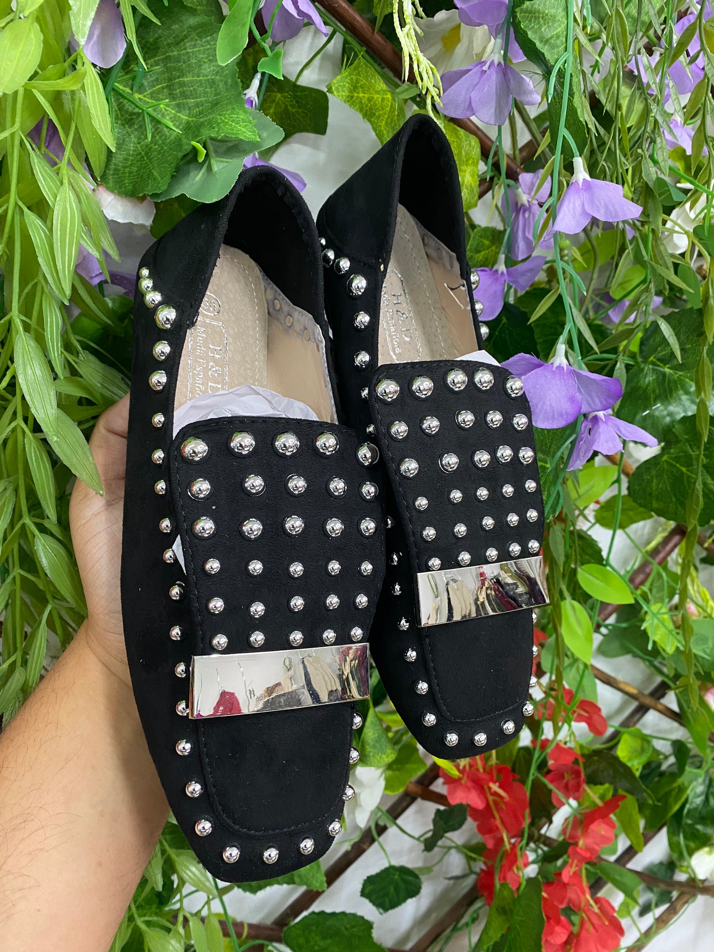 Manoletina Plata Tachuelas