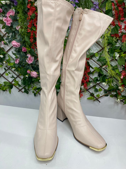 Bota Alta PoliPiel Beige