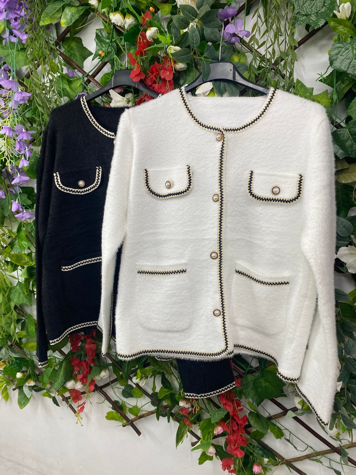 Cardigan Punto Ribete