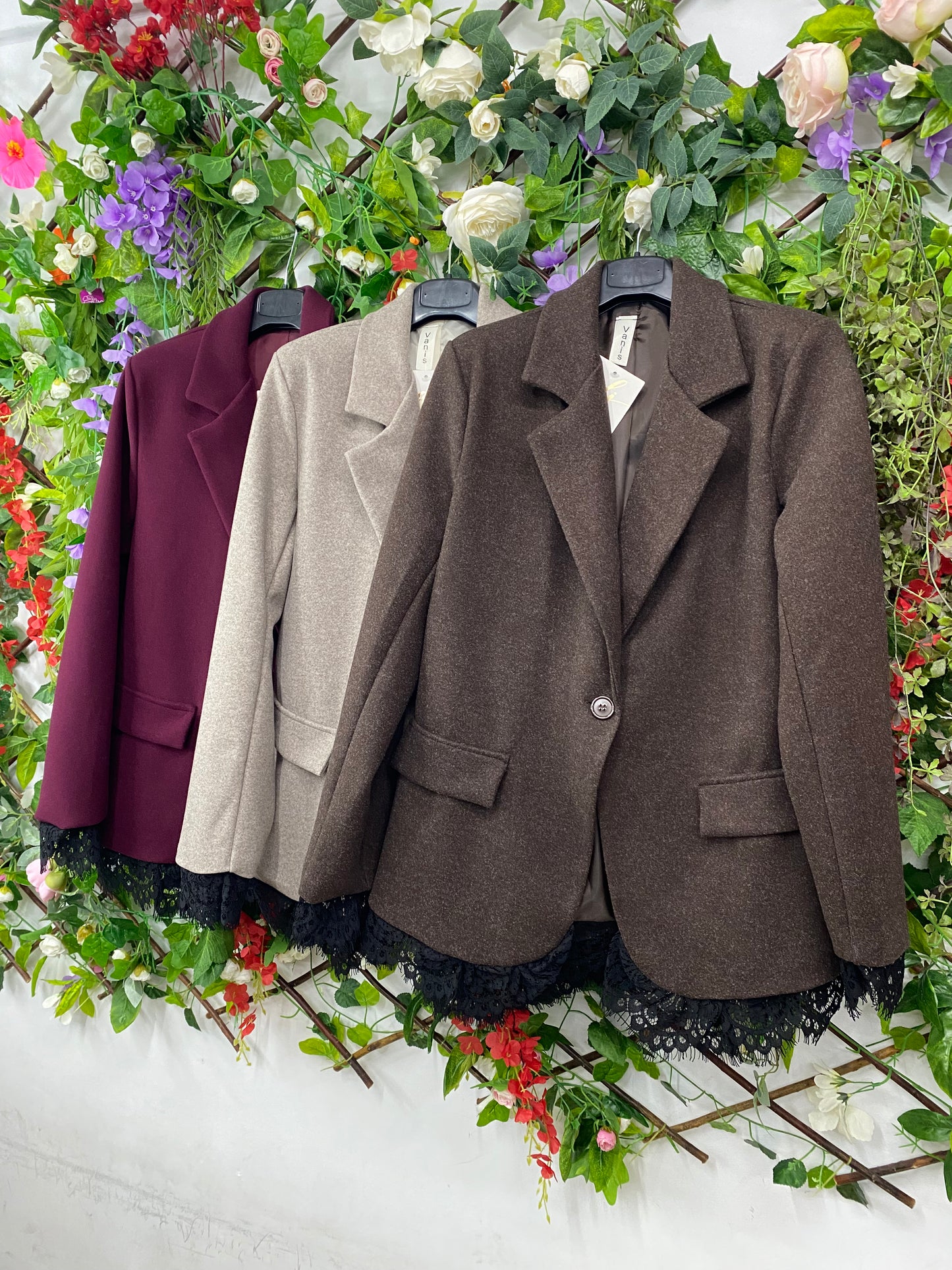 Blazer Paño Puntilla