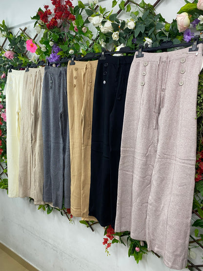 Pantalon Punto Botones Altos