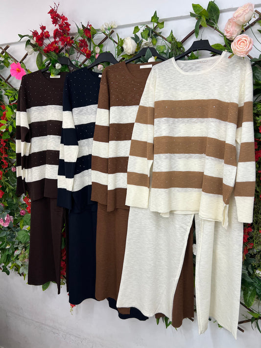 Conjunto Hilo Rayas y Brillantes