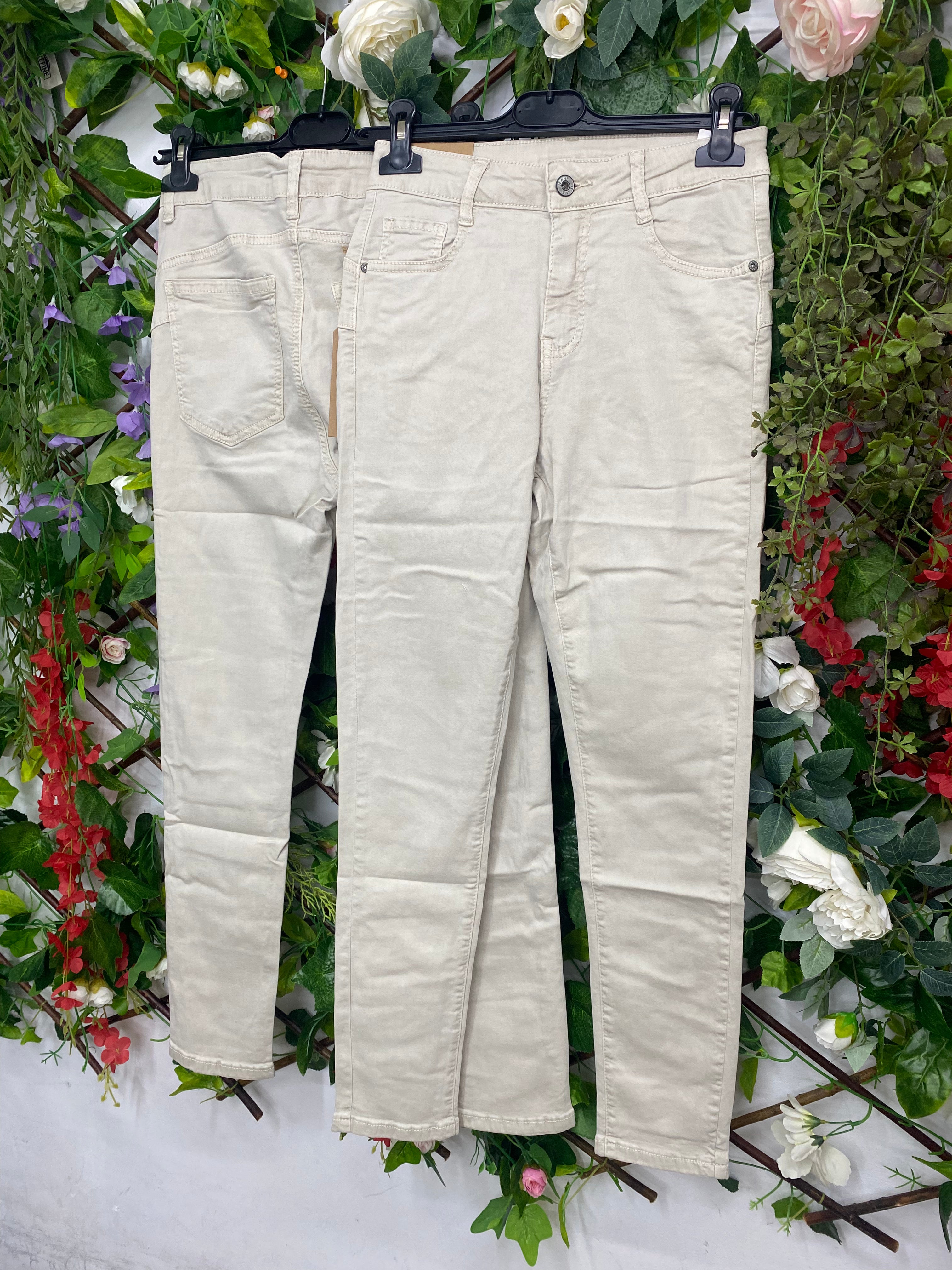 Vaquero Skinny Beige