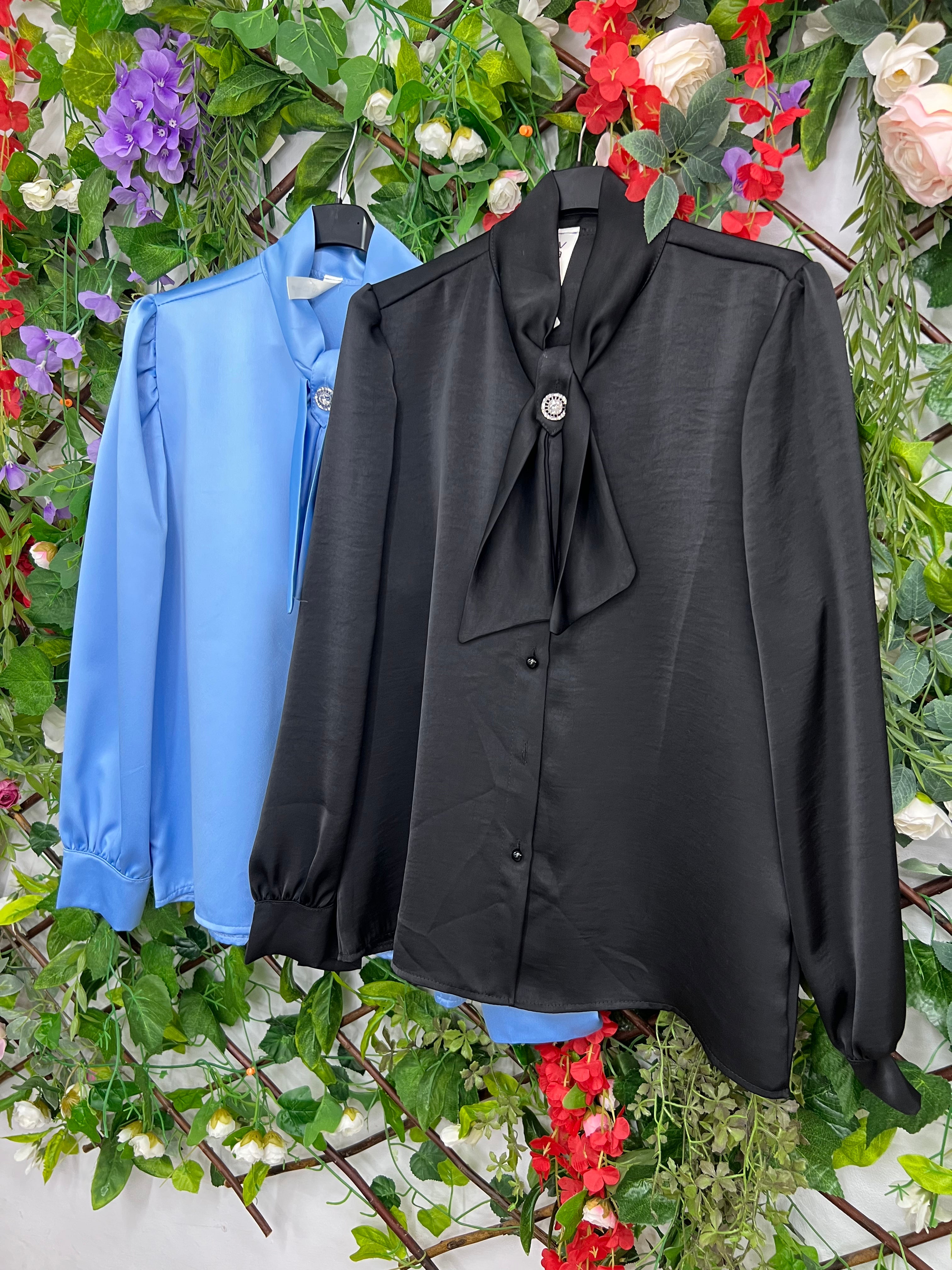 Blusa Saten Nudo