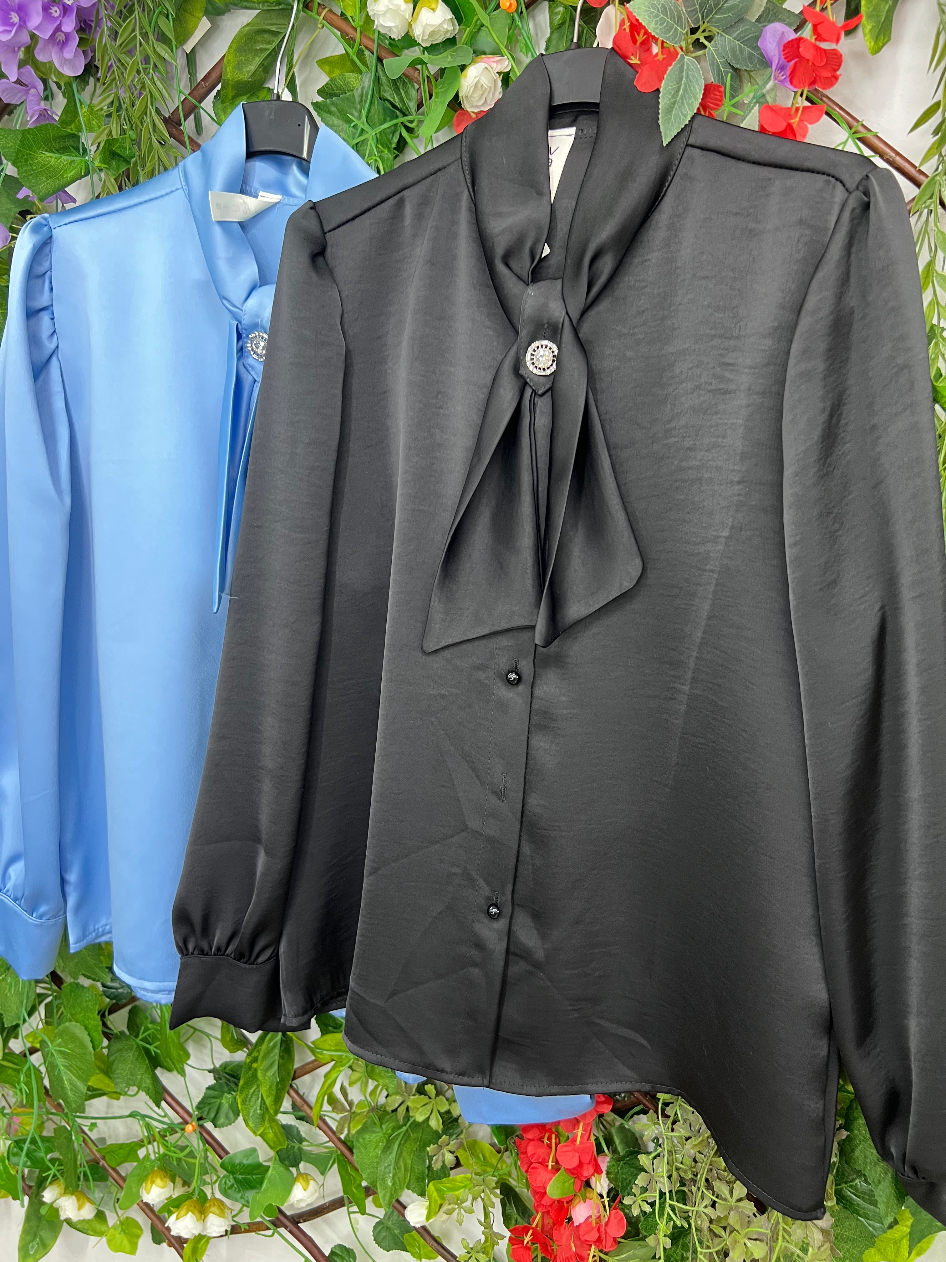 Blusa Saten Nudo