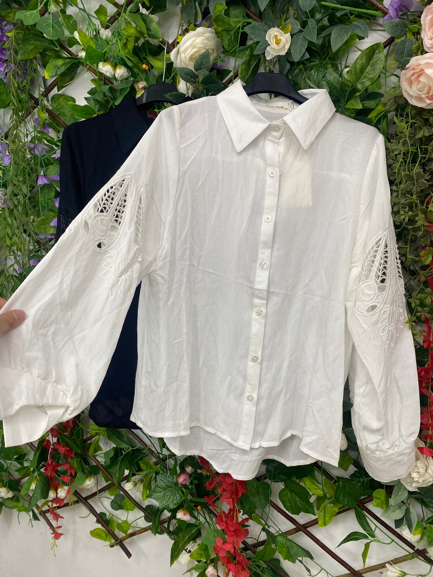 Camisa Manga Bordada Sueño