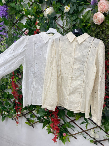 Camisa Algodon Bordada