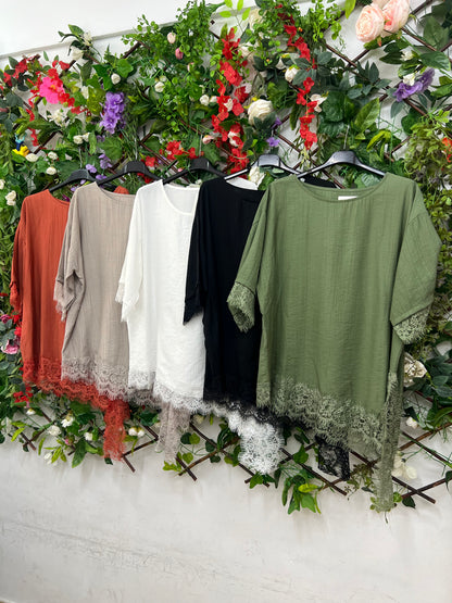 Blusa Puntilla Asimetrica