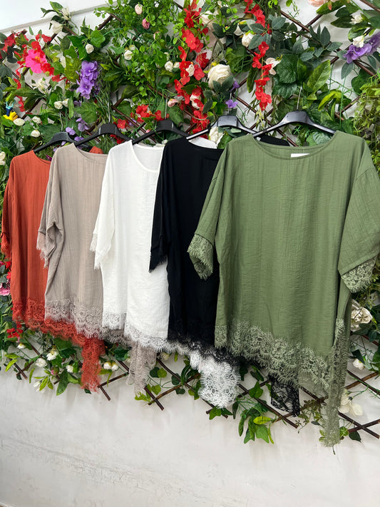 Blusa Puntilla Asimetrica