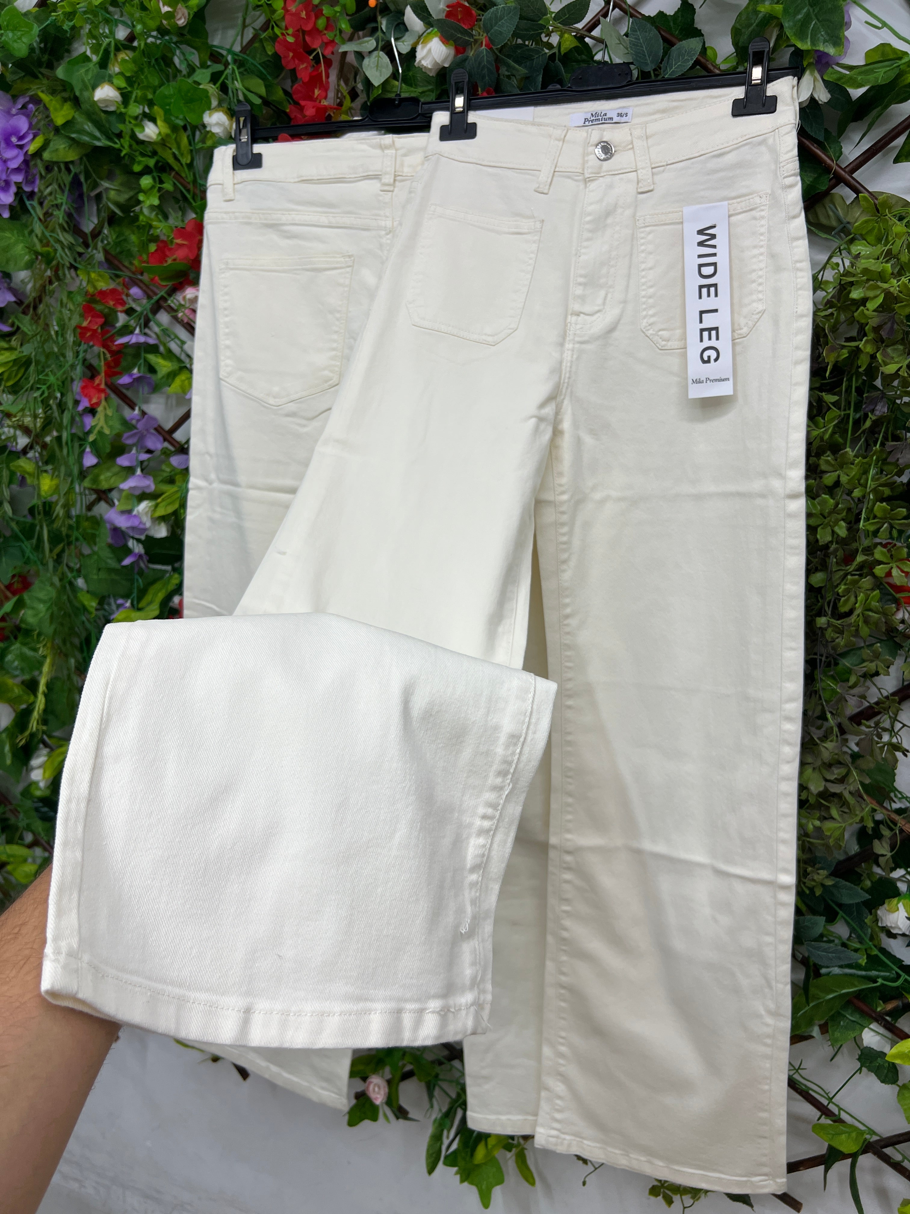 Vaquero Bolsillos Beige