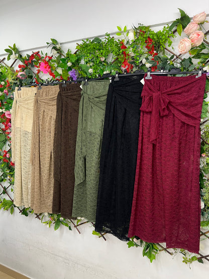Pantalon Recto Encaje
