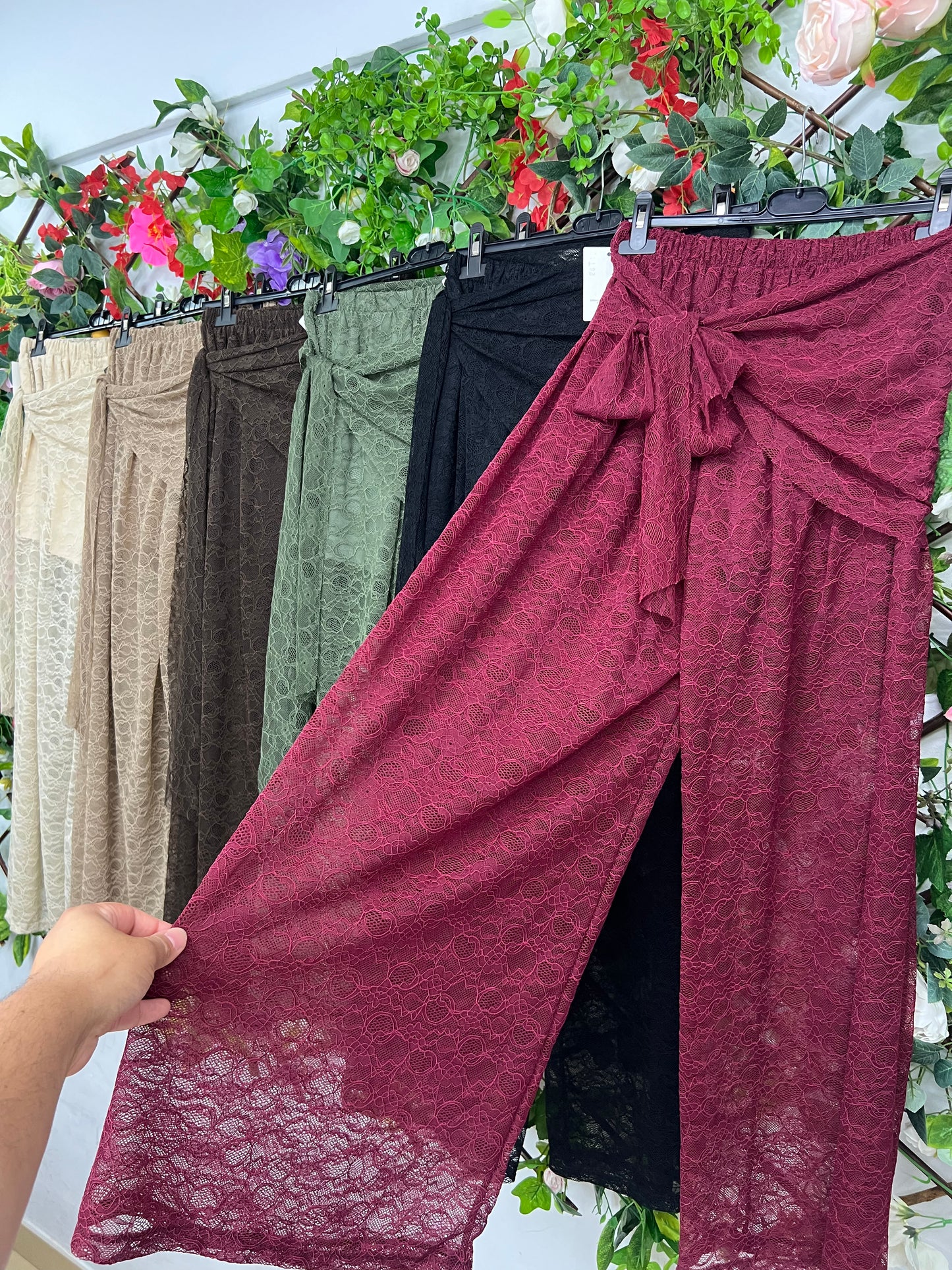 Pantalon Recto Encaje