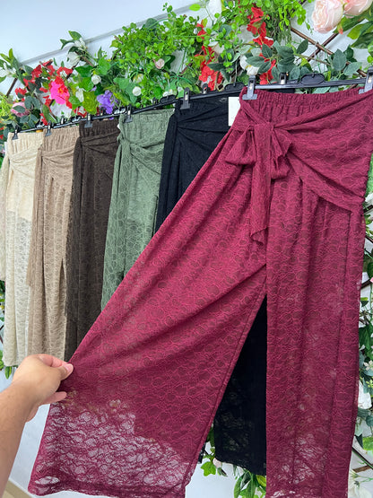 Pantalon Recto Encaje