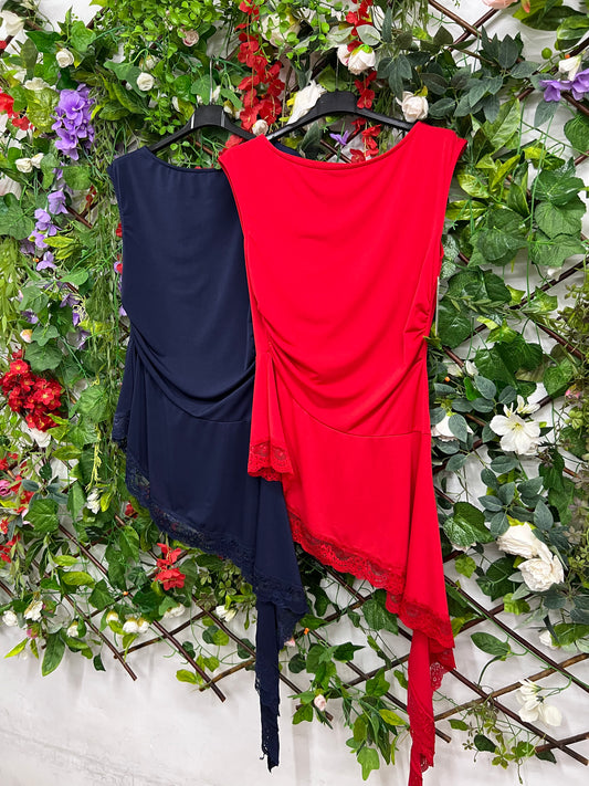 Blusa Caida Asimetrica