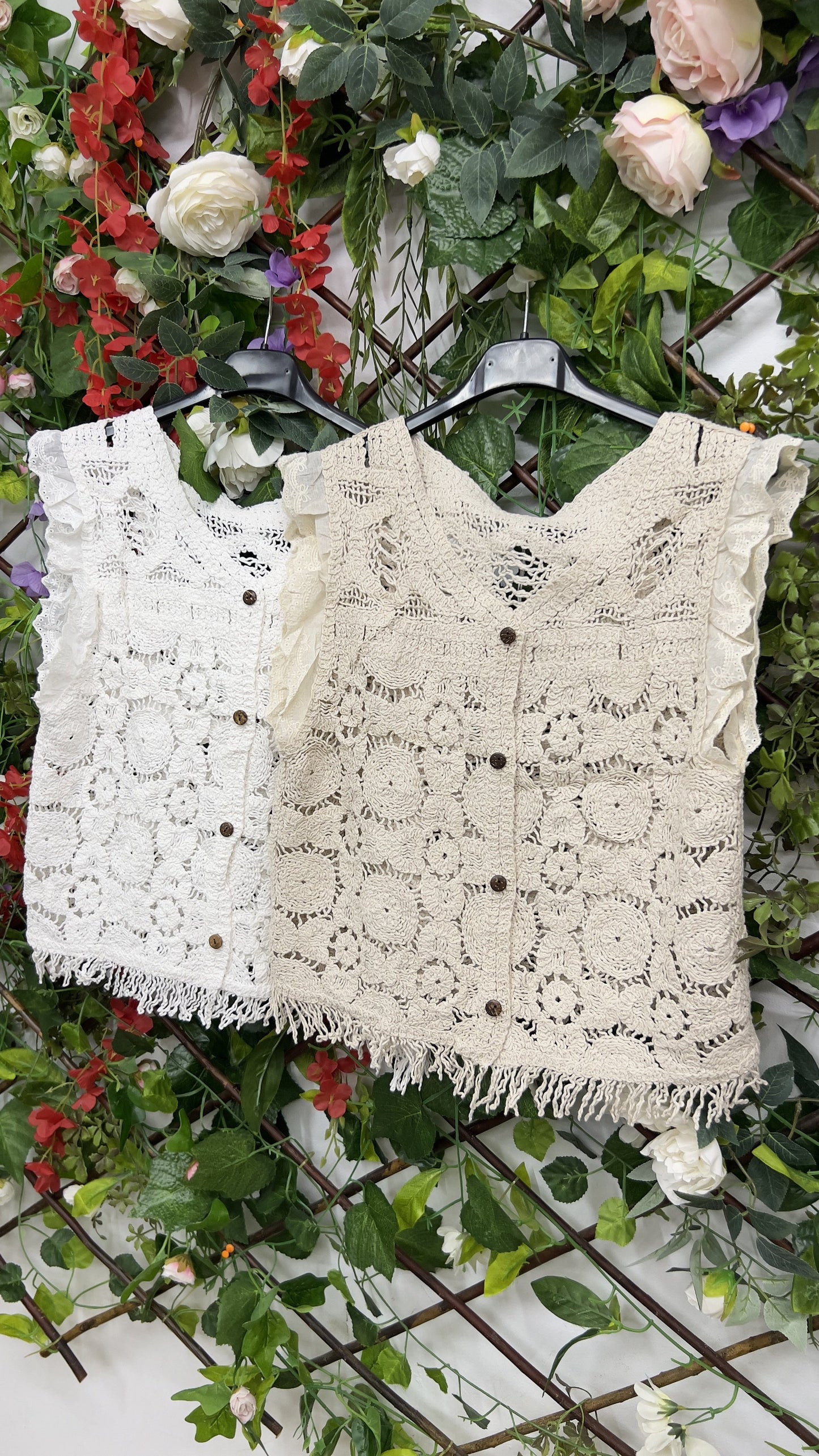 Chaleco Crochet Volantes