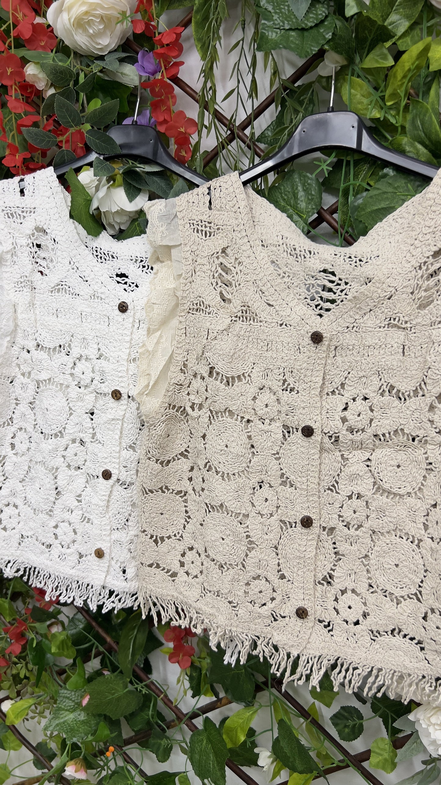 Chaleco Crochet Volantes