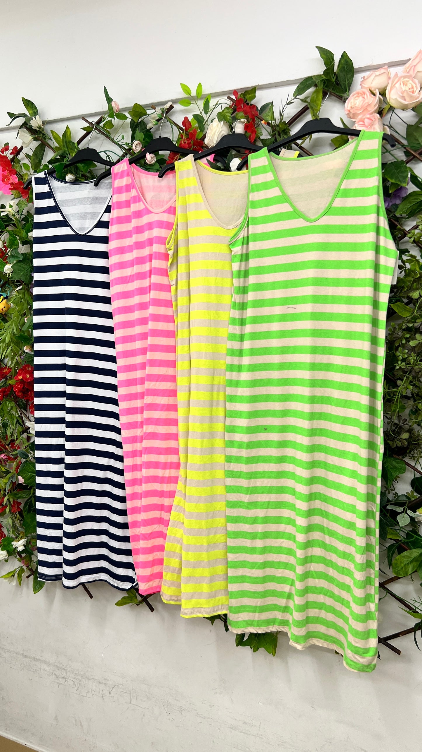 Vestido Rayas Algodon