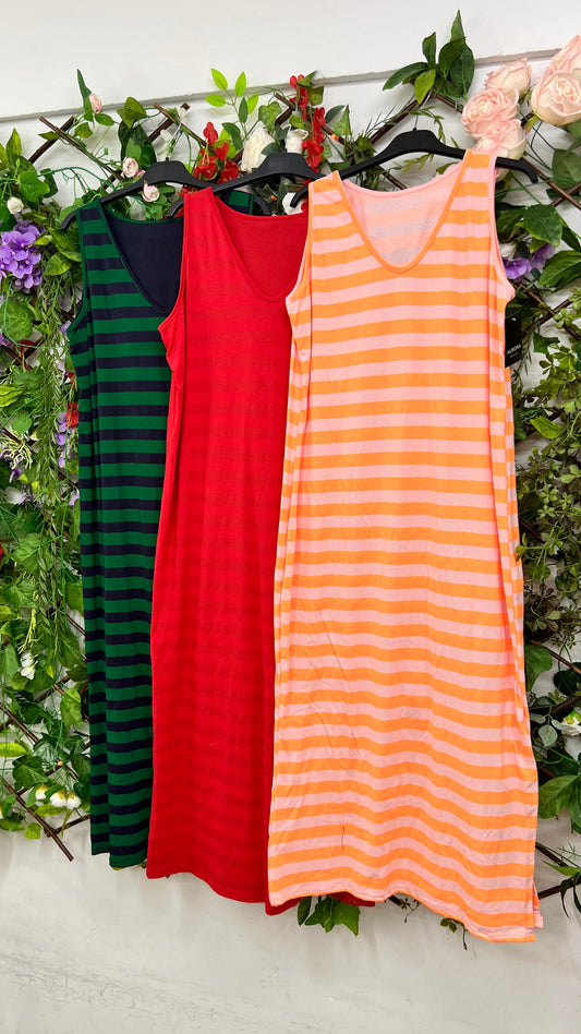 Vestido Rayas Algodon