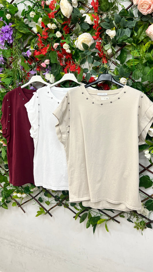 Camiseta Tachas Estrellas