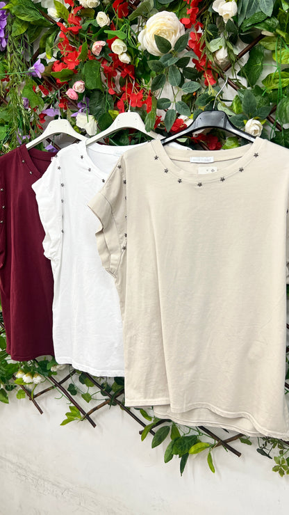 Camiseta Tachas Estrellas