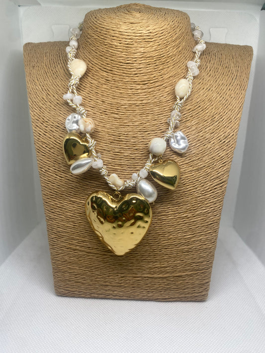 Collar Piedras Metalizadas