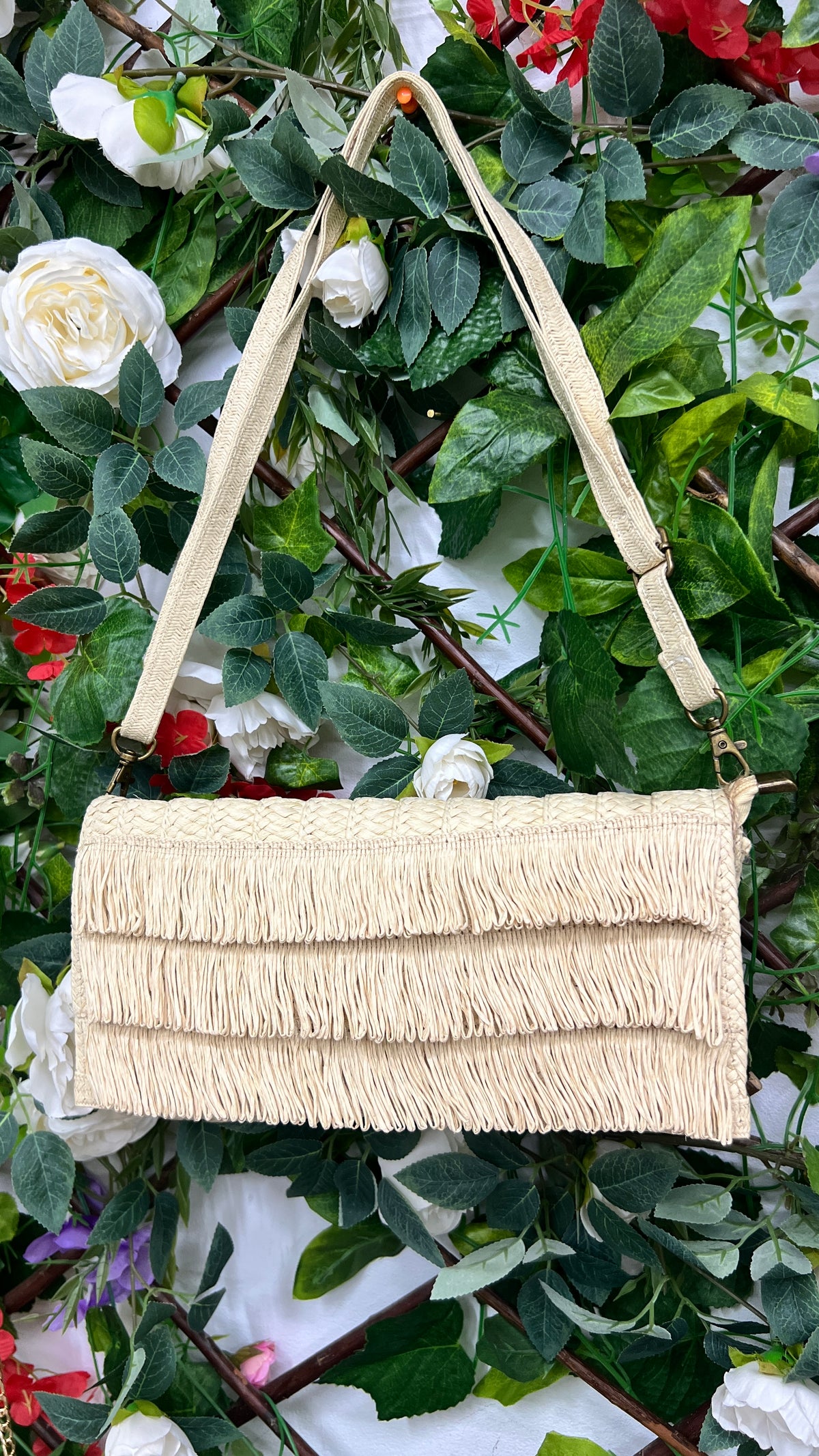 Cartera Rafia Flecos