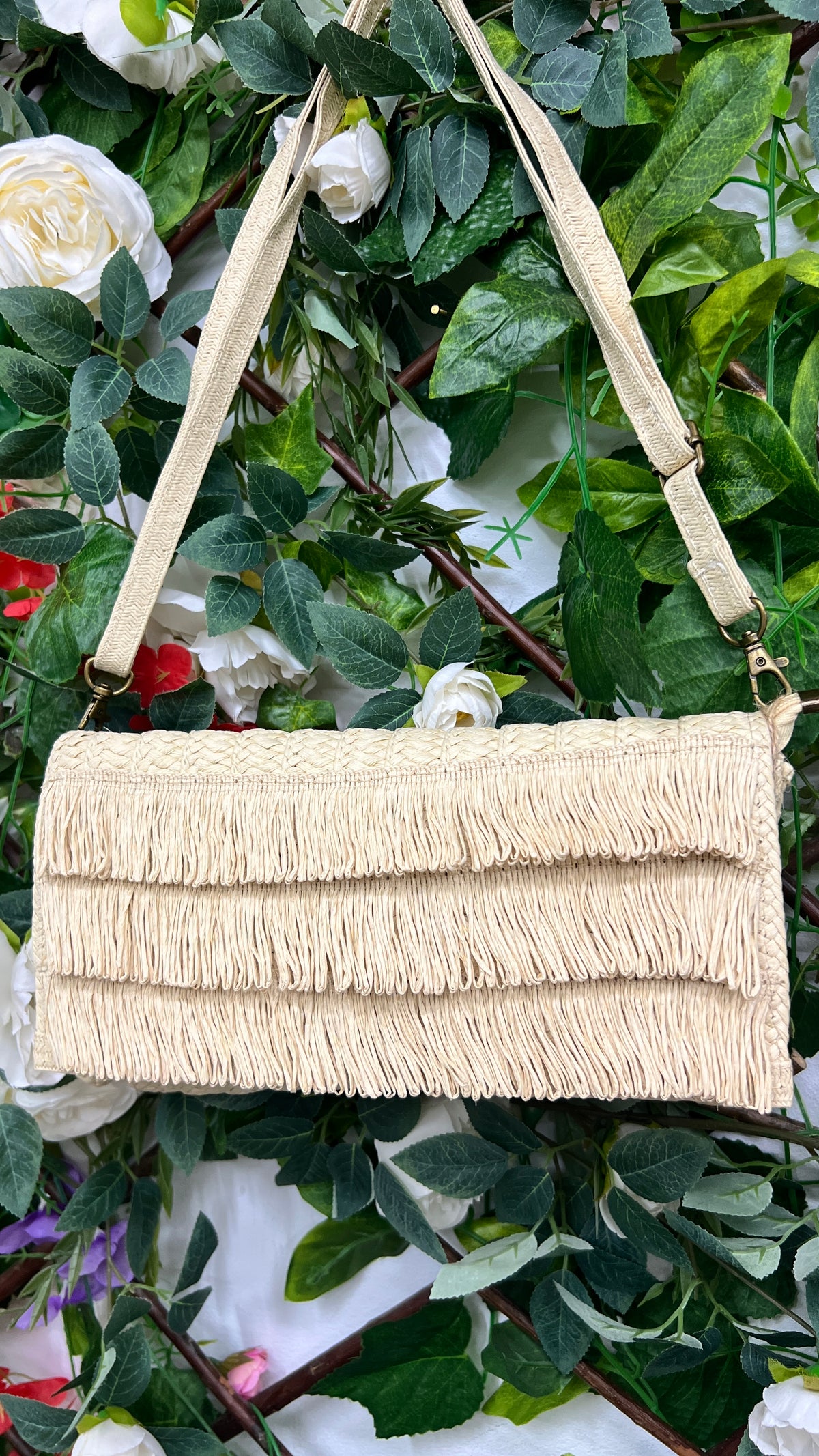 Cartera Rafia Flecos