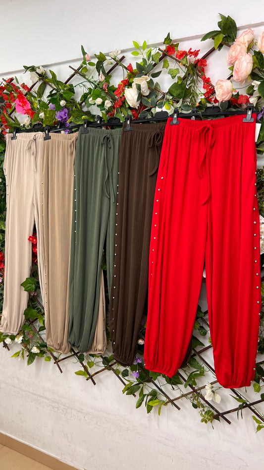 Pantalon Curvy Bombacho Tachas
