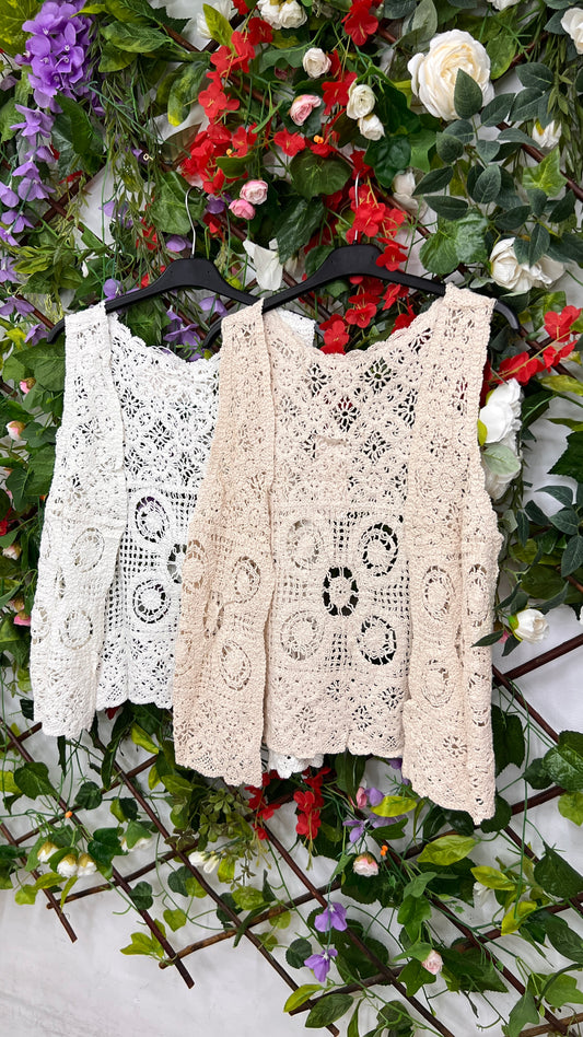Chaleco Crochet Abierto