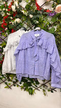 Blusa Cuadros y Volantes