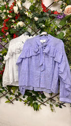 Blusa Cuadros y Volantes