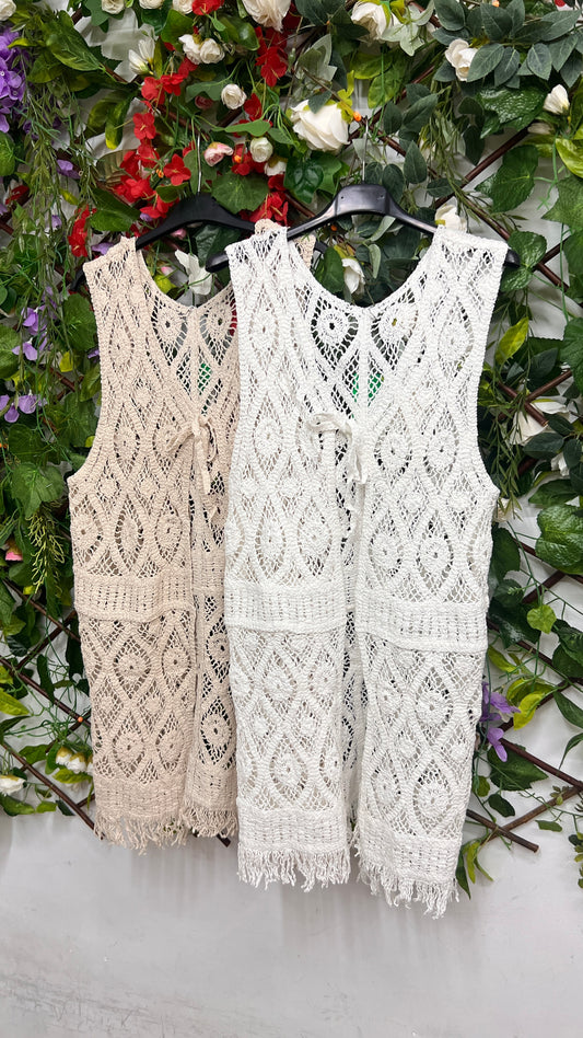 Chaleco Largo Crochet