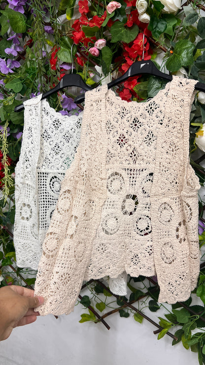 Chaleco Crochet Abierto