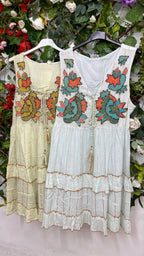 Vestido Boho Flores Corto