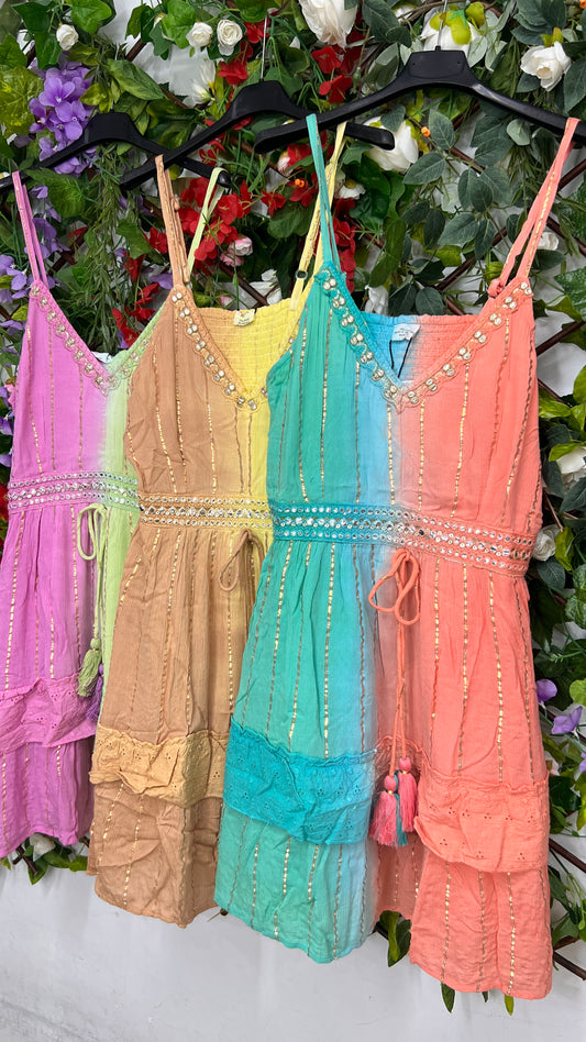 Vestido Indu Corto Difuminado