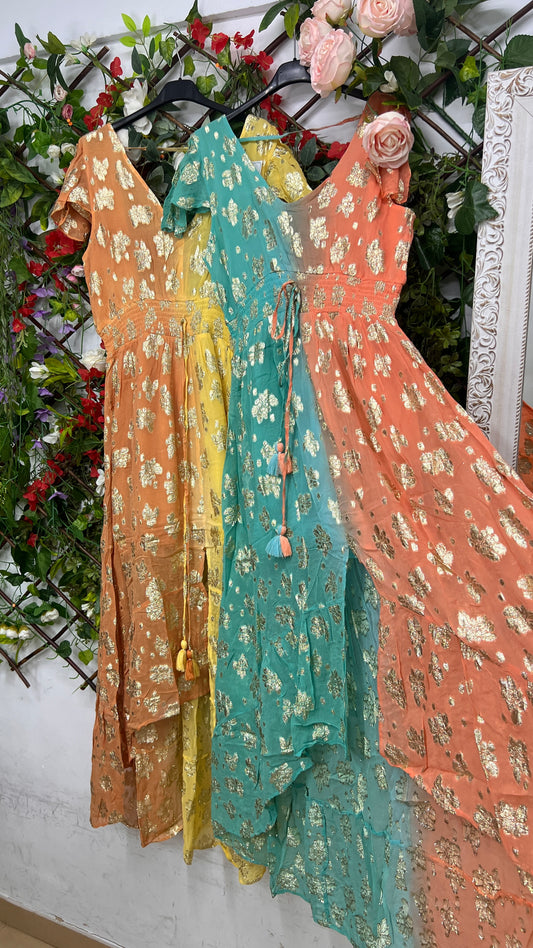 Vestido Indu Asimetrico Difuminado