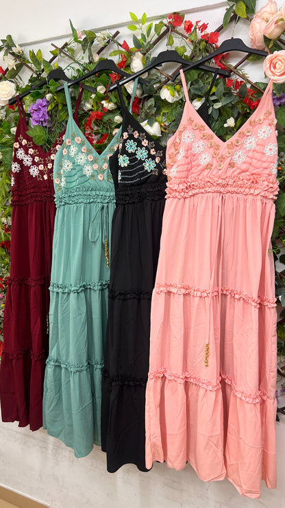 Vestido Indu Bordados Floral