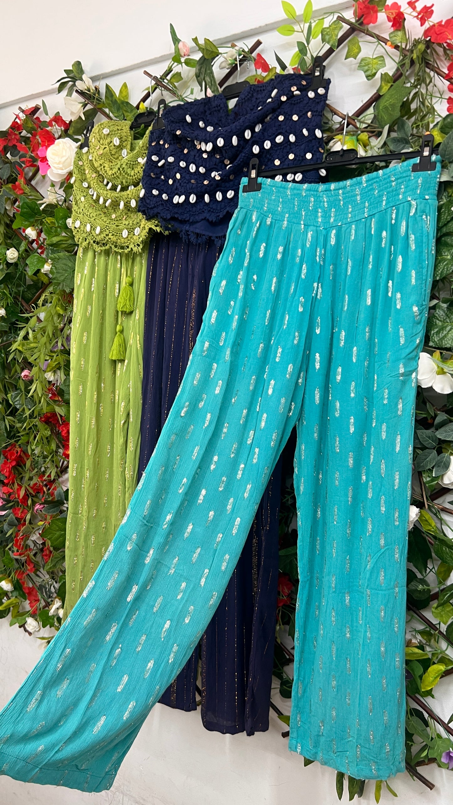 Conjunto Boho Conchas y Borlas