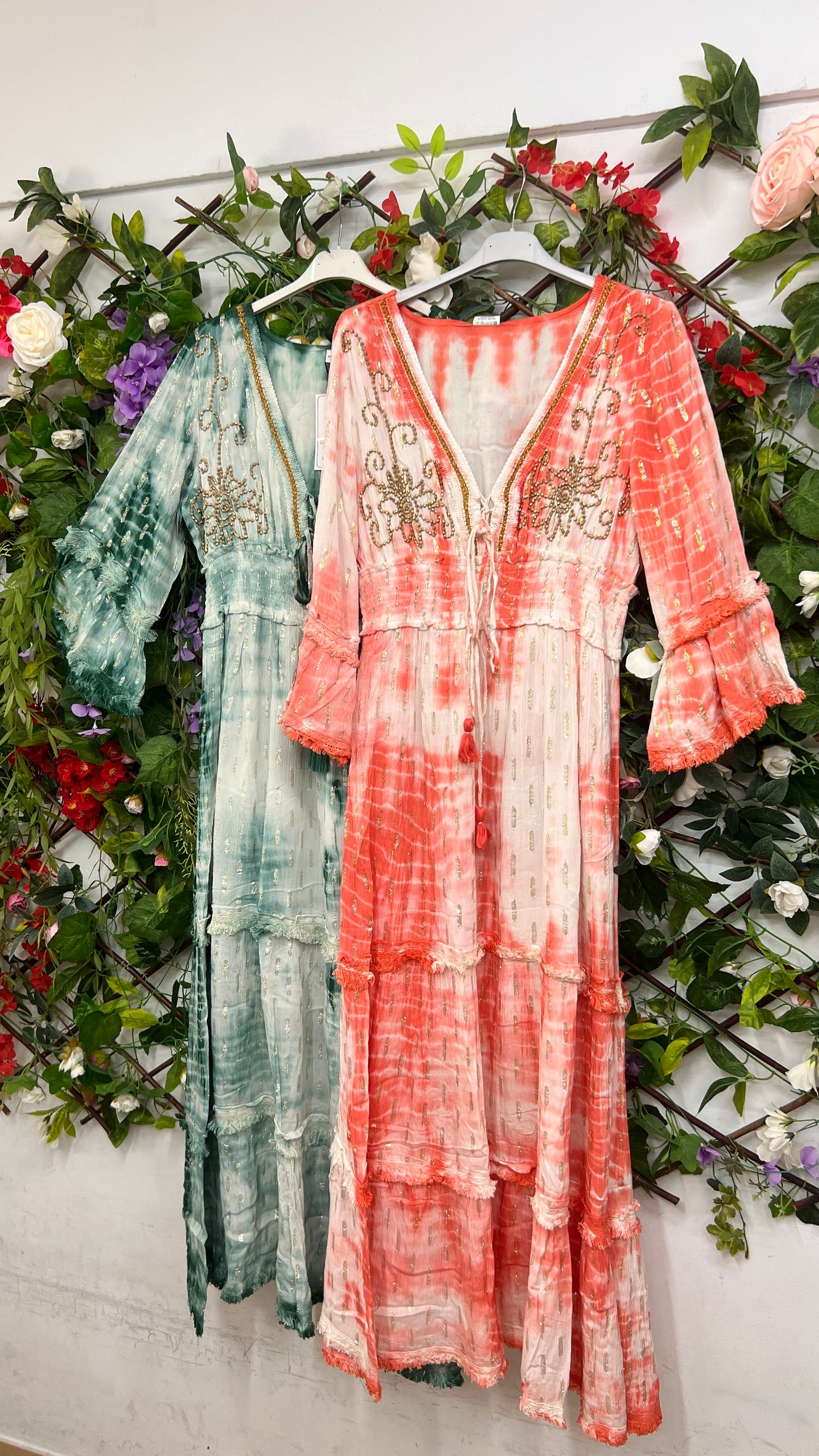 Vestido Boho Manga Volantes