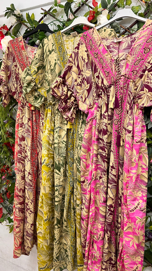 Vestido Indu Fluido Tropical
