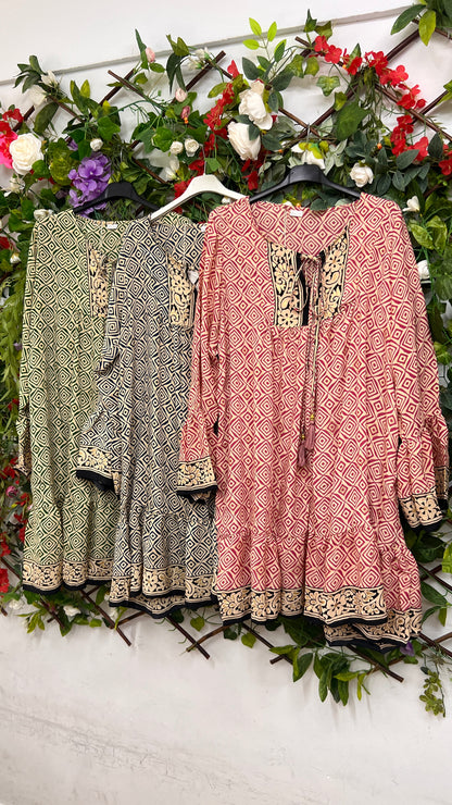 Vestido Boho Geometrico