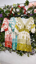 Vestido Boho Cenefas Corto