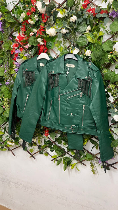 Chaqueta Motera Flecos