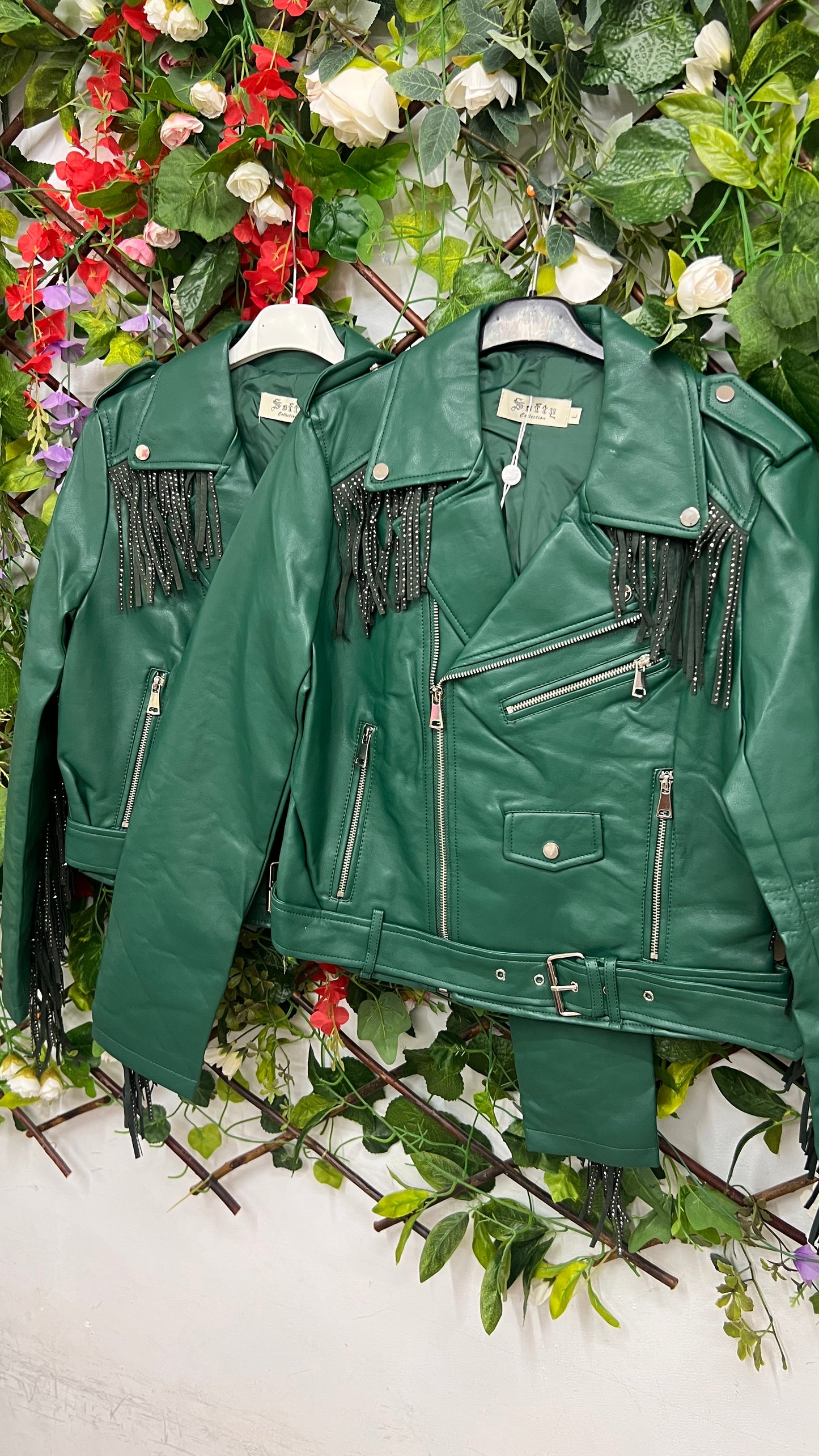 Chaqueta Motera Flecos