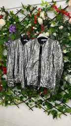 Bomber Lentejuelas Plata