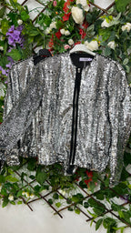 Bomber Lentejuelas Plata