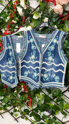 Chaleco Flecos Denim