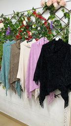 Poncho Brillos Cuello Alto