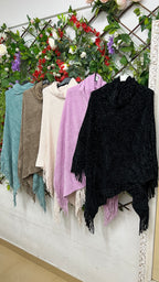 Poncho Brillos Cuello Alto